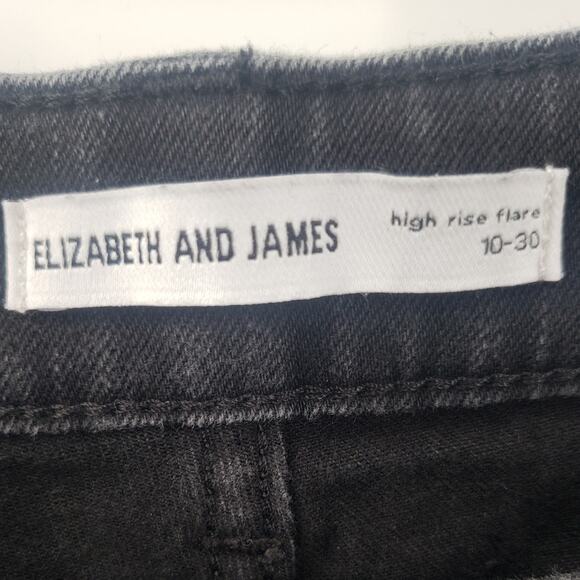 ELIZABETH AND JAMES High Rise Flare Dark Wash Denim Jeans Womens Size 10 / 30 - Picture 3 of 3